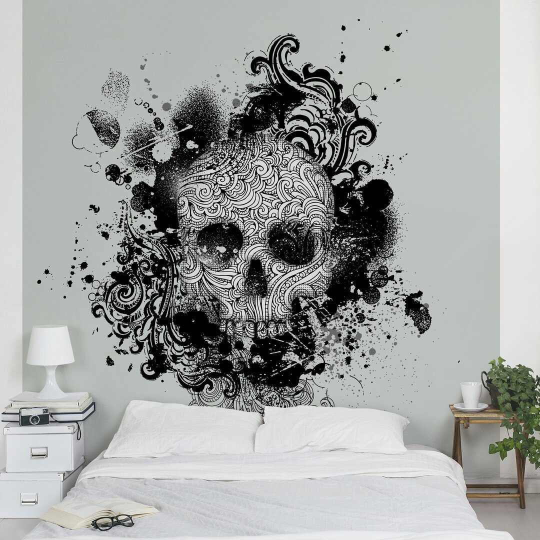 Strukturierte Tapete Skull 2,4 m x 240 cm