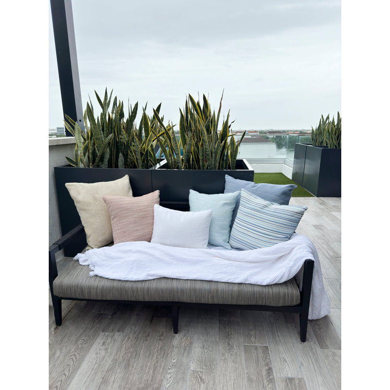 White Rectangular Acrylic Indoor Outdoor Throw Pillow
