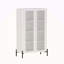 Bibliothèque 32 po en verre trempé blanc (4 tablettes)