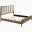 Grand lit tapissier Tully Nutmeg