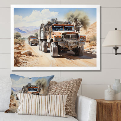 Military Truck In Gulf War I - Military Wall Art Living Room