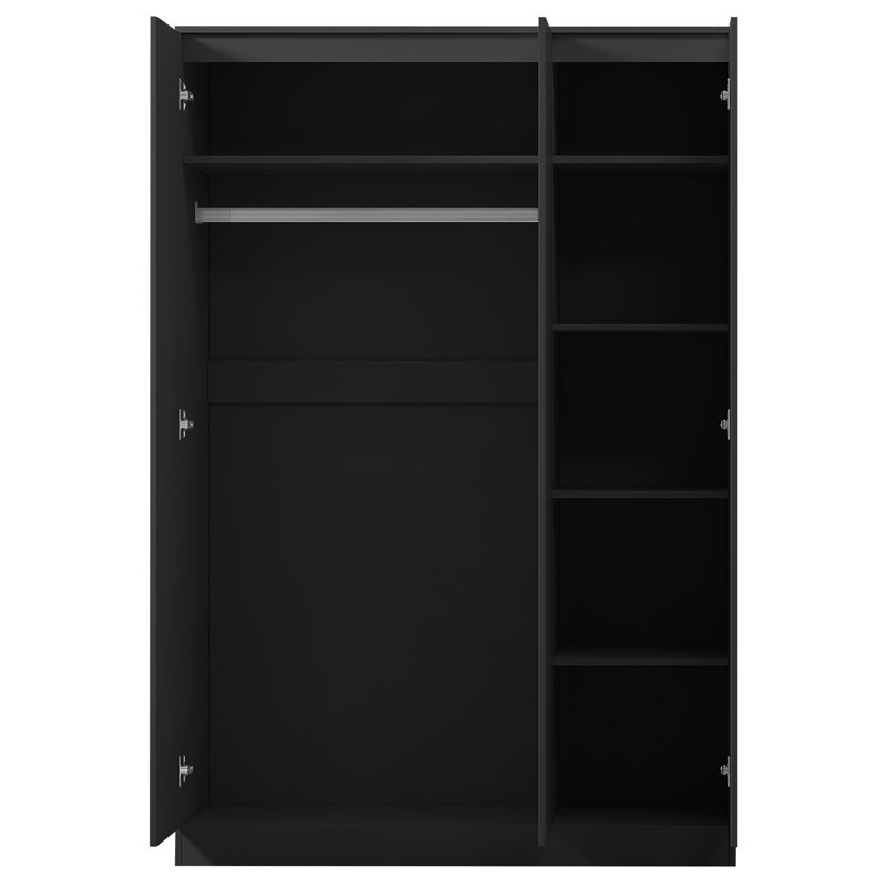 3 Door Wardrobe, Black