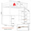 Lit mezzanine avec bureau intégré en forme de L, plusieurs compartiments de rangement, structure robuste, garde-corps continu pour économiser de l'espace et une utilisation silencieuse dans n'importe quelle pièce-1699655906