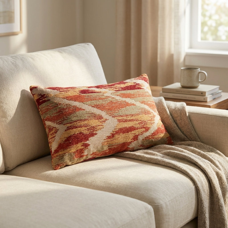 Tangelo Avalanche Lumbar Indoor/Outdoor Pillow Cover & Insert, 12' x 20"