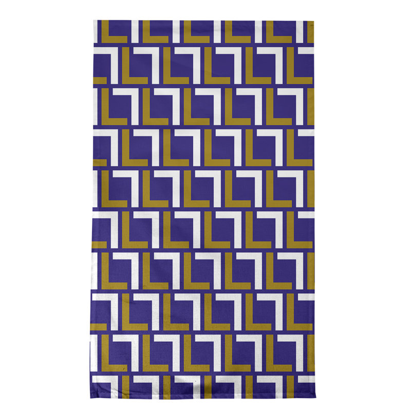 Torchon de luxe Baltimore Football, polyester, Mauve / or métallique / blanc