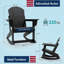 Ensemble de 2 chaises berçantes surdimensionnées toutes saisons Adirondack-1531553940