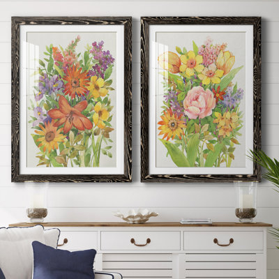 Floral Mix I - ensemble de 2 reproductions de cadres photo