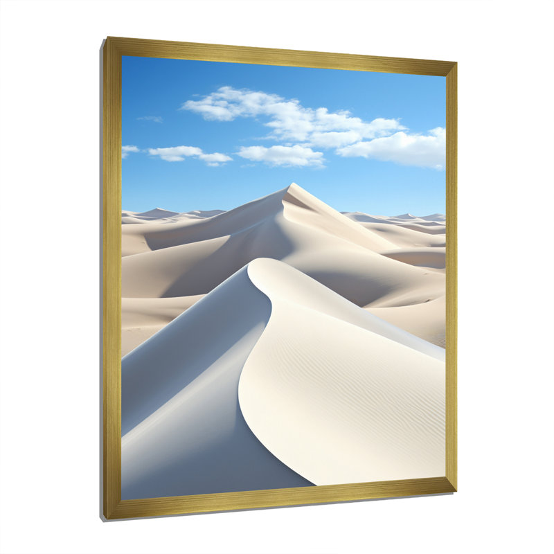 Impression sur toile Coastal Wind Dunes I - Paysage et nature, H 32 po x l 24 po x P 1 po, Encadrement doré