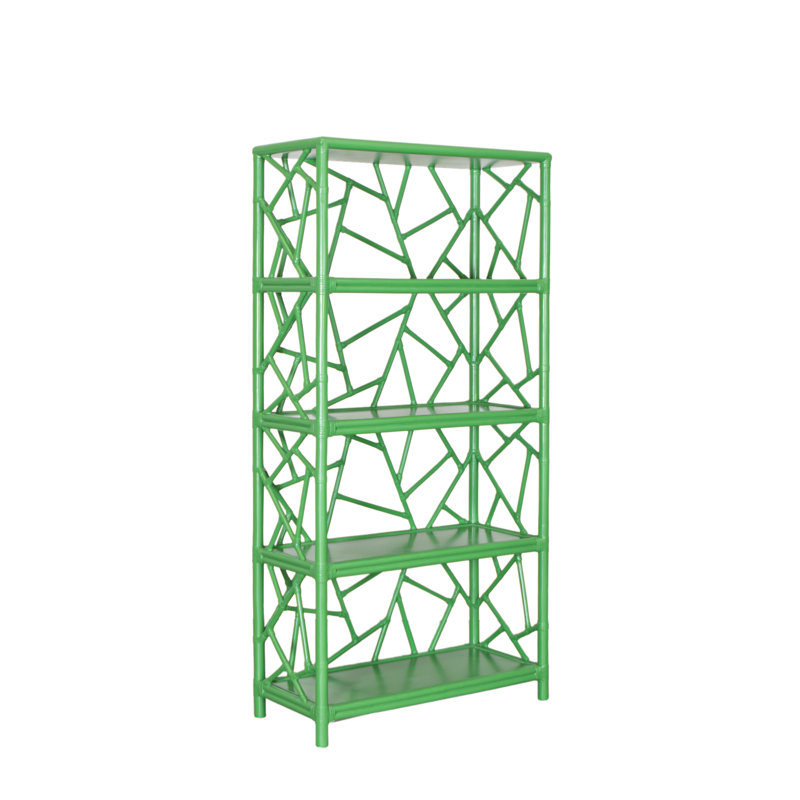 Tiffany 72"H x 36"W Etagere Bookcase, Bright Green