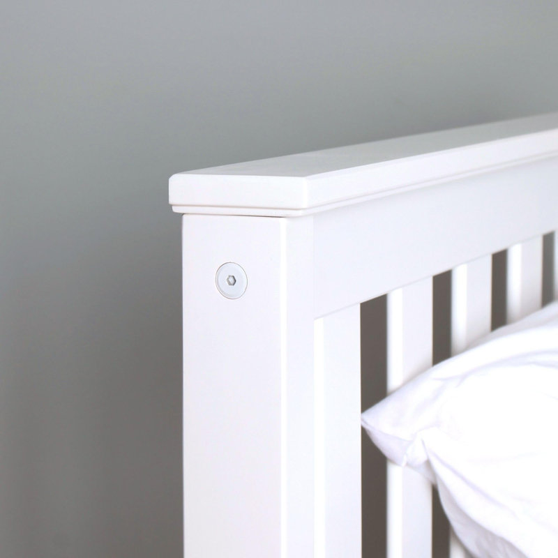 Solid Wood Platform Bed Frame with Headboard, Twin