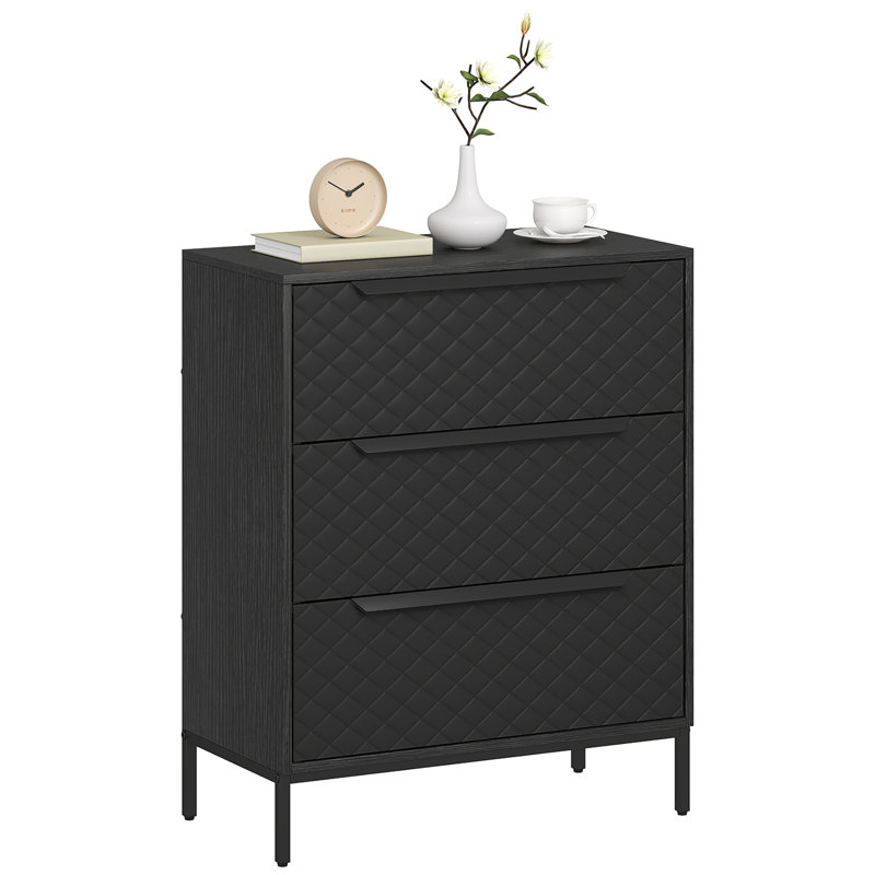 59.5cm W 3 - Drawer Chest of Drawers, Black