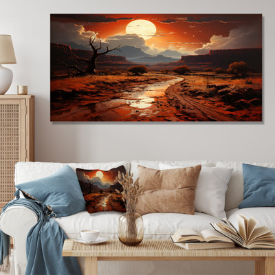 «Moonlit Sunset On Canyon Landscape IV - Canyon & Desert», art mural