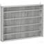 Vitrine 5 niveaux, verre, 2 portes, fixation murale - standard-130490105