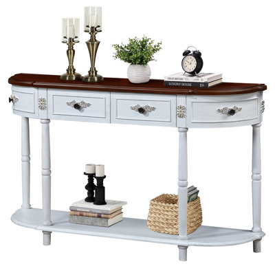 Driscilla Retro Style Solid Wood Console Table