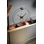 Aire Industrial Analog Walnut Quartz Movement / Crystal Tabletop Clock in Brown