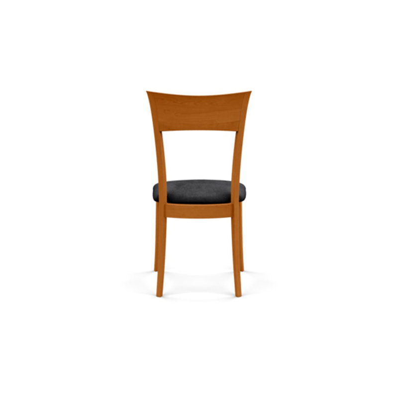 Ingrid Upholstered Dining Chair, Natural Cherry, Onyx Microsuede