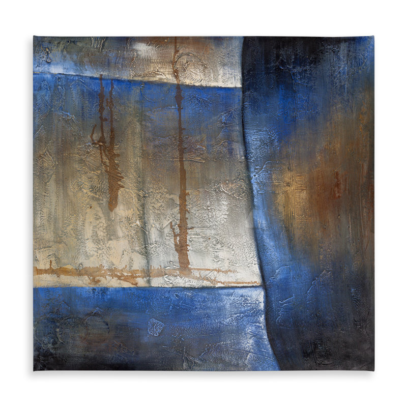 Luminous Blue and Bronze Shape Tablecloth | Abstract Home Decor