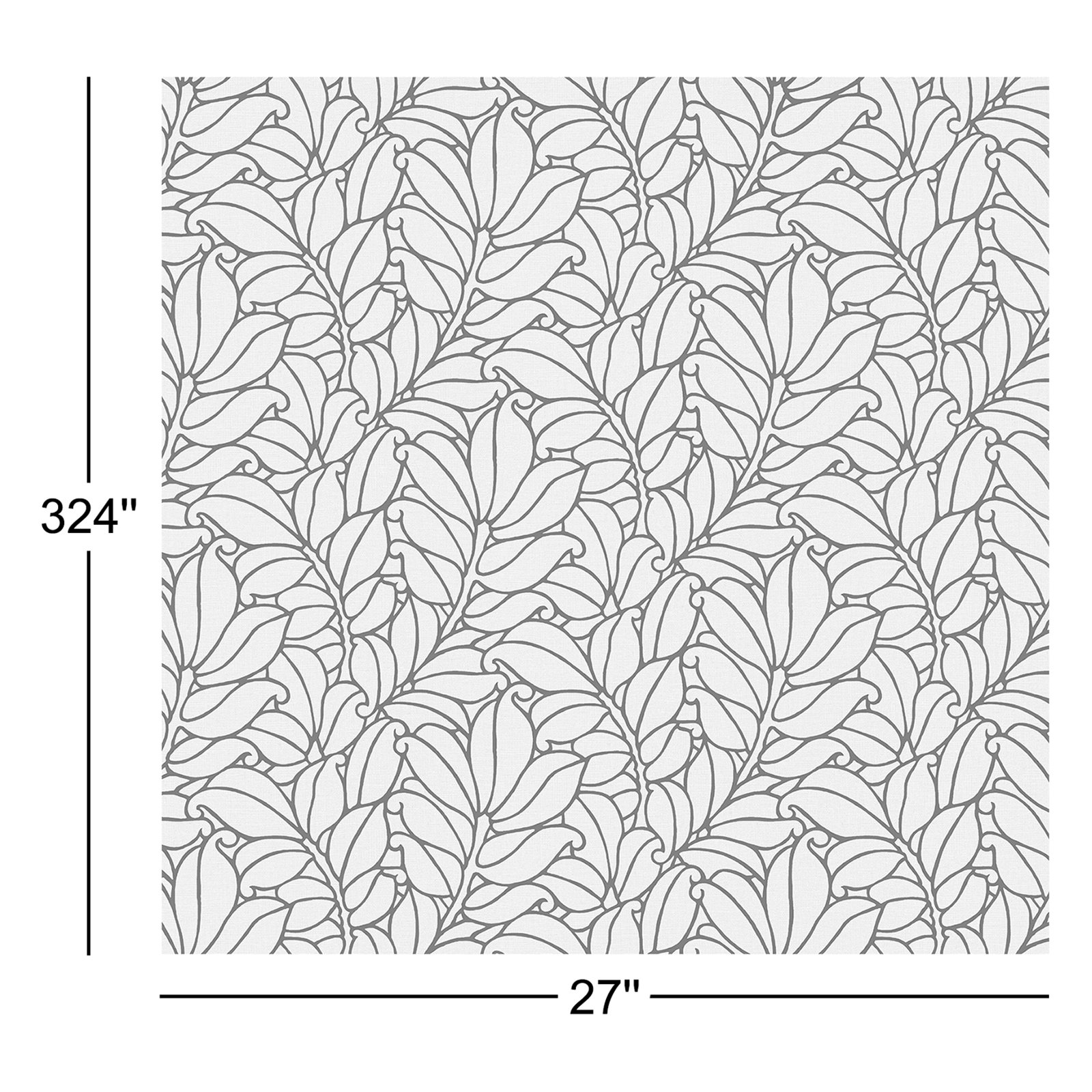 Lua Modern Floral Wallpaper, White/Off White