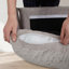 Canapé d'angle modulaire moderne en forme de U avec revêtement en chenille moelleuse et deux poufs polyvalents-2072411553