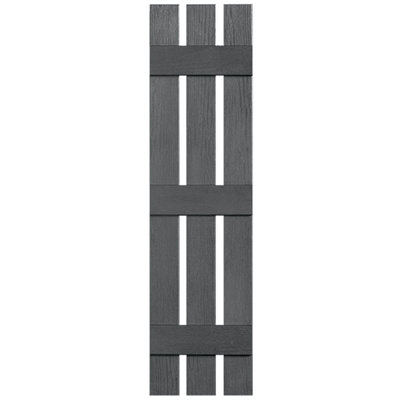 Three Batten, Three Board Open Vinyl Shutters Pair