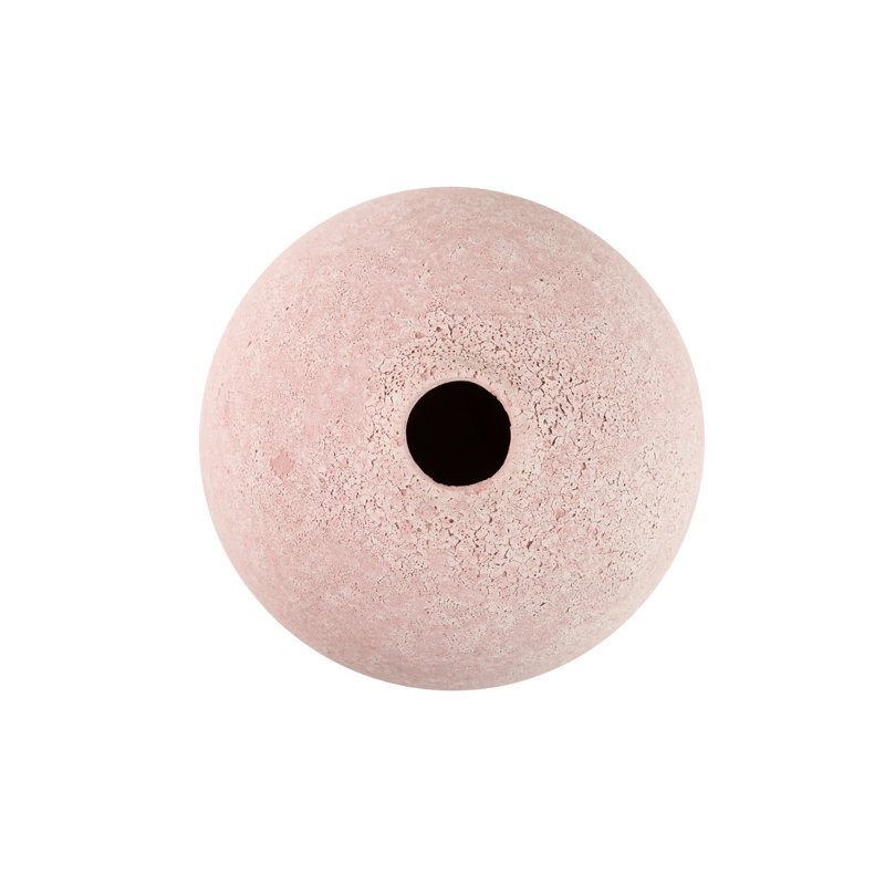 Ceramic / Porcelain Table Vase, 27cm H x 17cm W x 17cm D, Orange