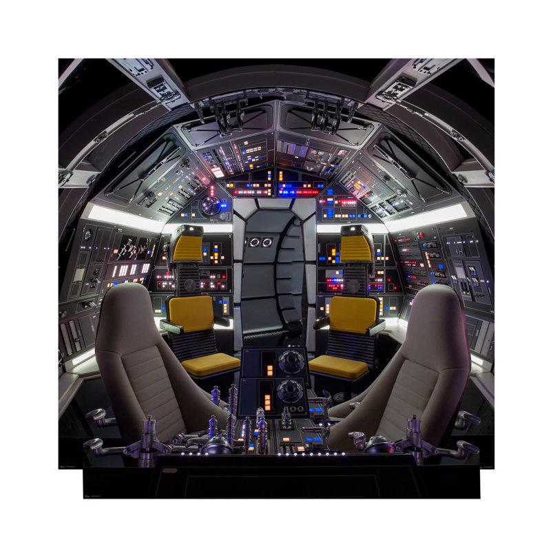 Star Wars Millennium Falcon Cockpit Cardboard Stand-Up Backdrop