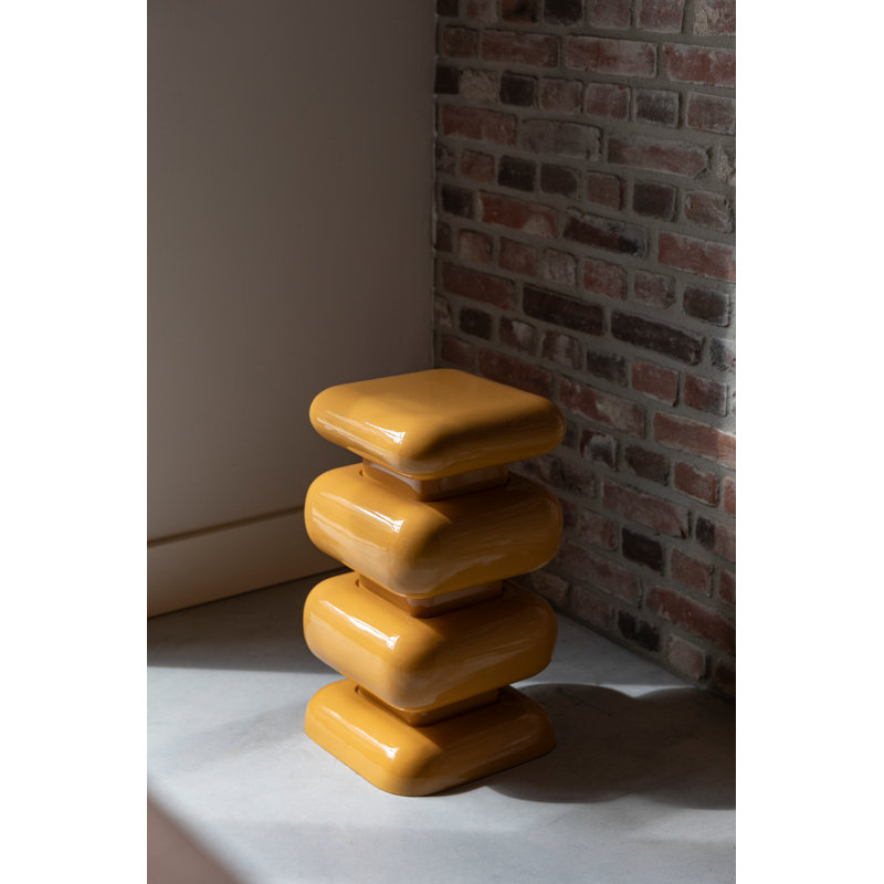 Stubby Accent Stool, Yellow