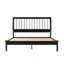 Lit en bois massif Mid-Century moderne - noir-265269859