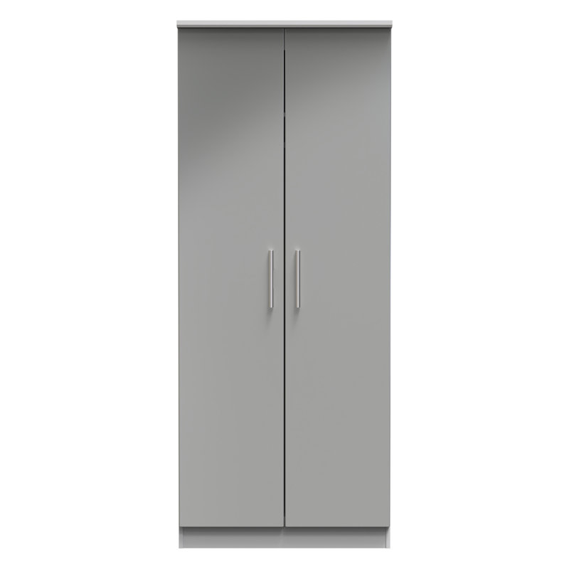 Fully Assembled Knightsbridge 2 Door Wardrobe, Grey