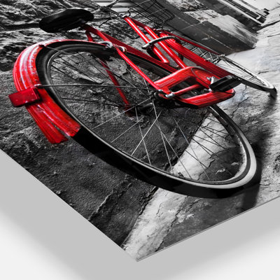 « Retro Vintage Red Bike » - Reproduction de photo