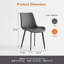 Modern PU Leather Dining Table Set with Metal Legs (2-Piece)