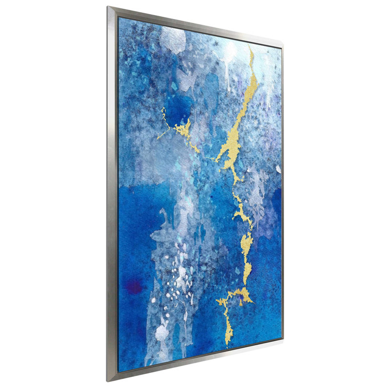 " From Above I " by Diannart, 33.5" H x 21.5" W x 2" D, Silver Floater Frame