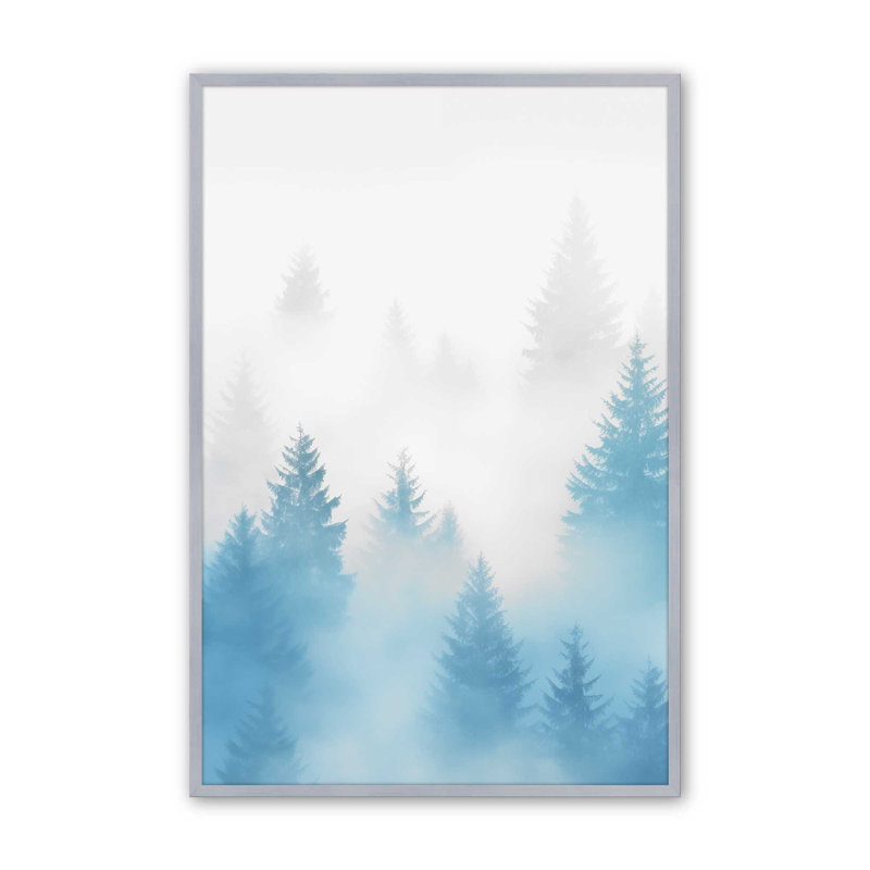 Frozen Echoes I, H 37,25 po x l 25,25 po, Cadre photo simple chrome poli