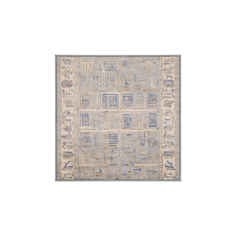 Silky Soft Plush Gray Area Rug, Square 8'