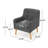 Alcide Mid-Century Modern Upholstered Tufted Armchair with Natural Wood Legs-1795470480
