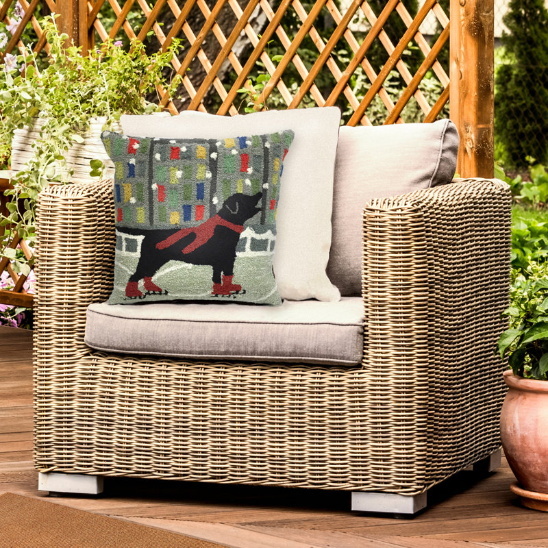 Housse et insert de coussin extérieur d'extérieur, rouge