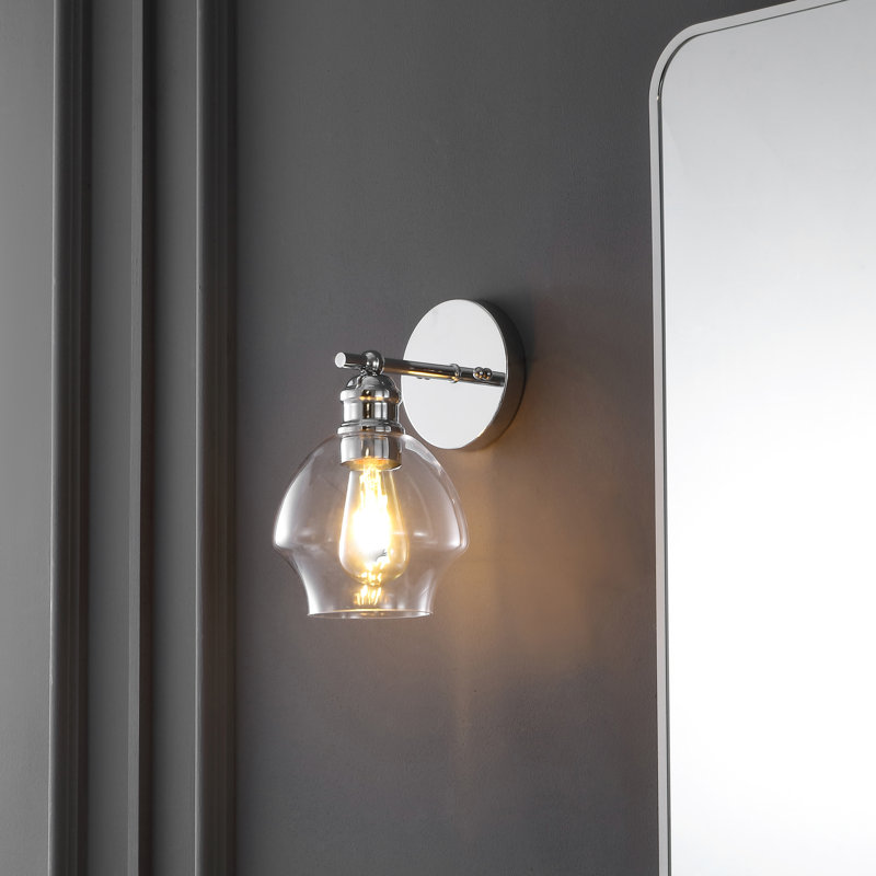 Seeker Armed Sconce, Clear, Chrome