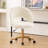 Armless Adjustable Height Swivel Upholstered Task Chair with Casters-93332288