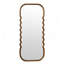 Miroir surdimensionné en bois 31,4 x 1,4 x 74 po avec cadre brun unique