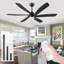 64 po. Ventilateur de plafond à profil bas à 6 pales de 64 po avec lumière DEL et télécommande pour espaces intérieurs / extérieurs couverts-612734002-612734000
