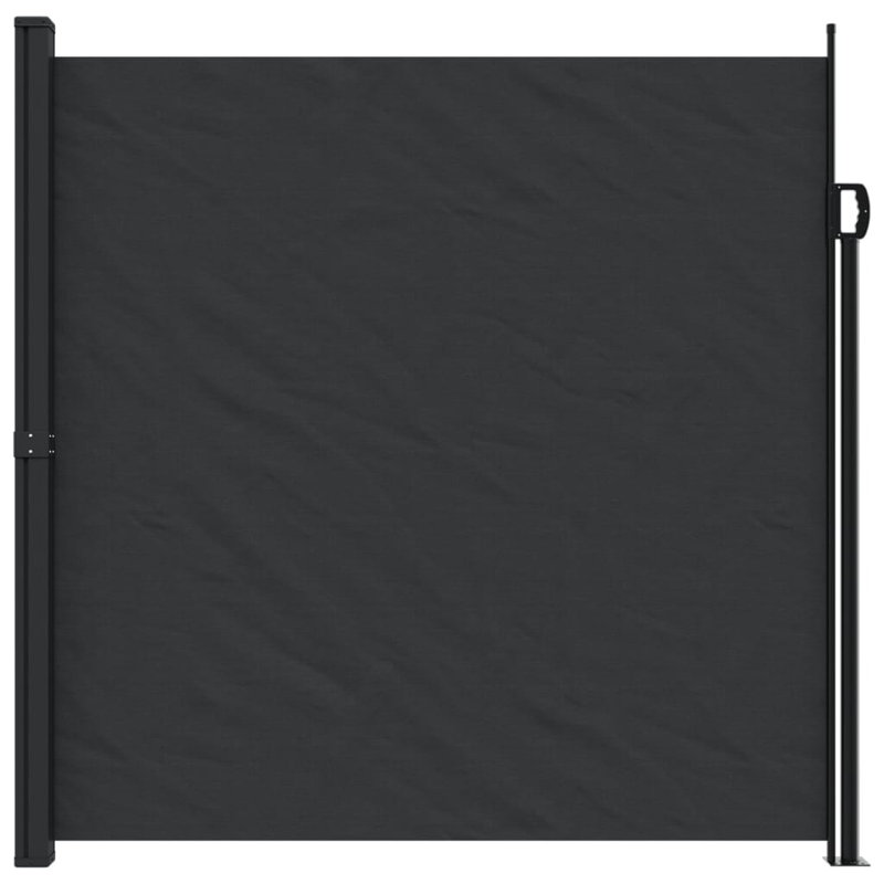 Retractable Side Awning, 200cm H x 500cm W, Black