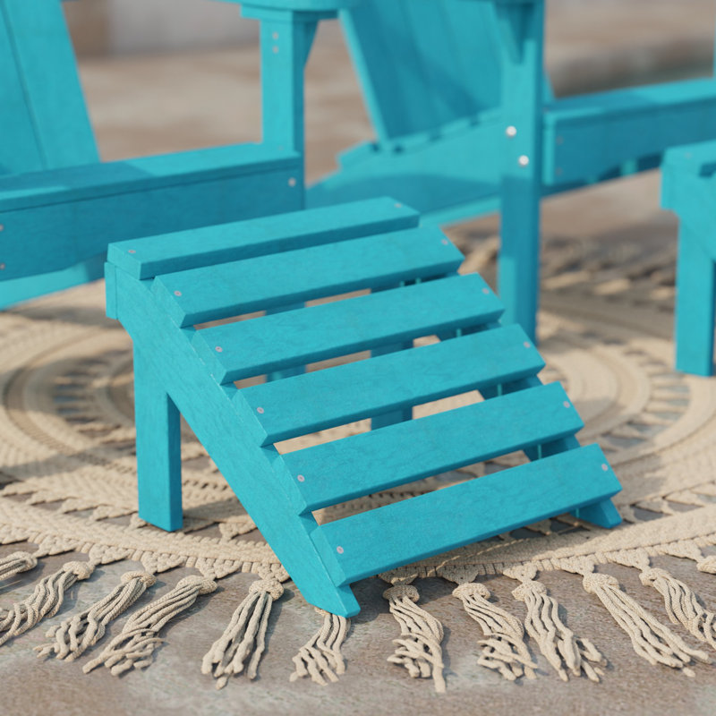 Repose-pieds classique, Bleu Aruba