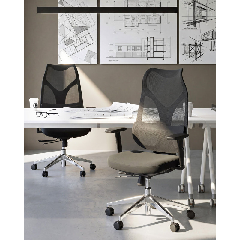Beliani VELIO Fabric Office Chair with Headrest