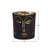  Theos 3" Abstract Face Black & Gold Glass Hurricane-1792567307