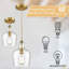 Luminaire suspendu moderne à abat-jour en verre moderne avec abat-jour cloche