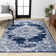 Pruden Ornate Medallion Modern Navy/Ivory Rug