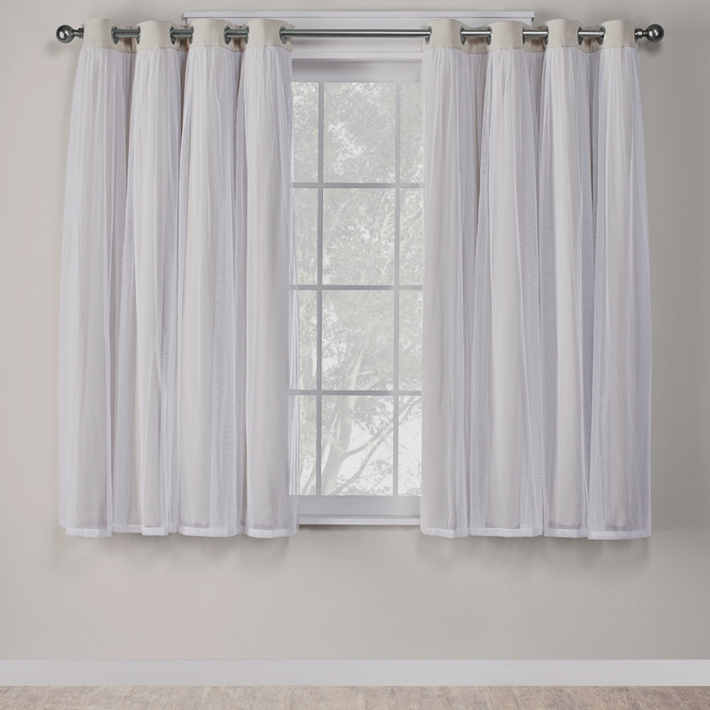 Nunley Room Darkening Curtain Pair, 52" W x 63" L, Sand