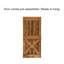 Porte de grange double à panneaux en bois et en métal avec trousse de quincaillerie d'installation Mini X Series-54349052-54349047