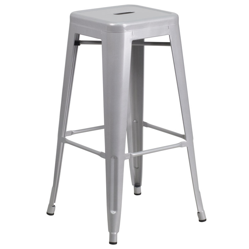 Tabouret Nieva, Argent argent, Tabouret de bar (siège d’une hauteur de 30 po), 1