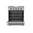 Duro Kitchen 30" / 36" Stainless Steel Freestanding Gas Range With Convention Fan-114485652-114485653